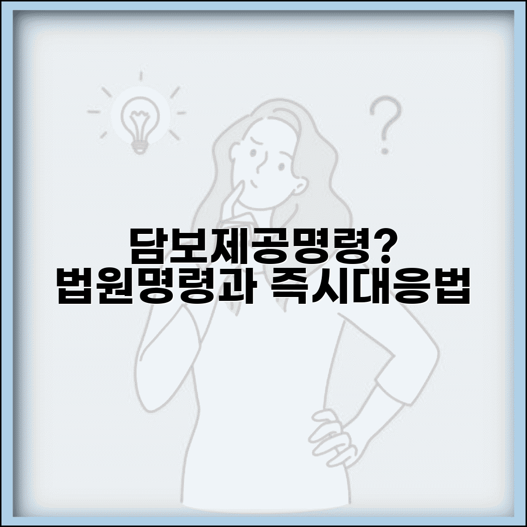 담보제공명령 의미 | 법원 담보제공 명령과 대응 방법