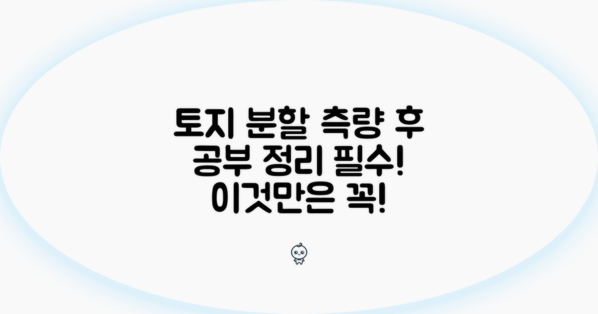 토지 분할 측량 후 공부 정리의 중요성