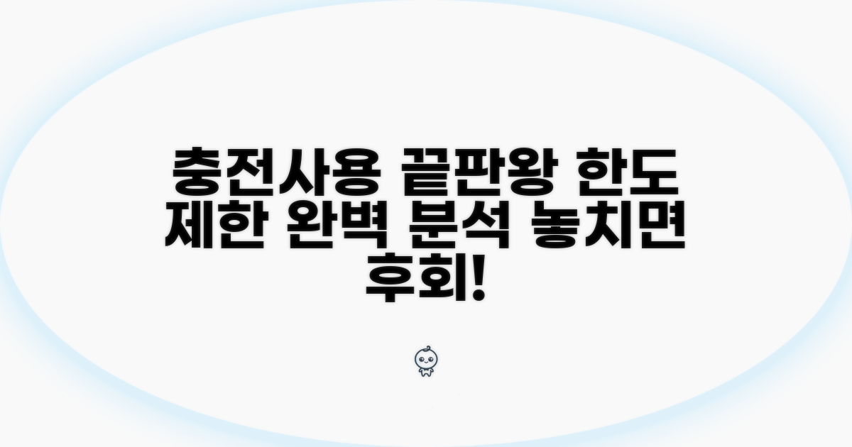 충전 및 사용, 한도 제한 완벽 분석