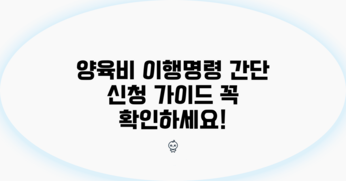 양육비 이행명령 신청 방법