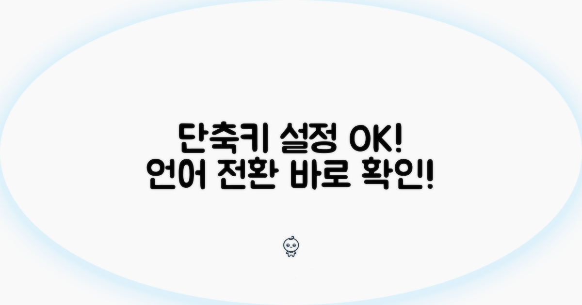 언어 전환 단축키 설정 확인