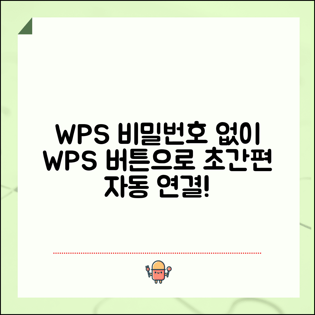 와이파이 비밀번호 없이 연결 WPS | WPS 버튼 방식으로 비밀번호 입력 없이 자동 연결