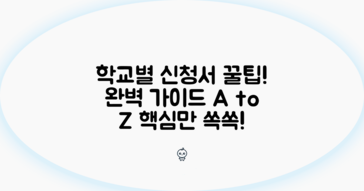 학교별 신청서 작성법 완벽 가이드