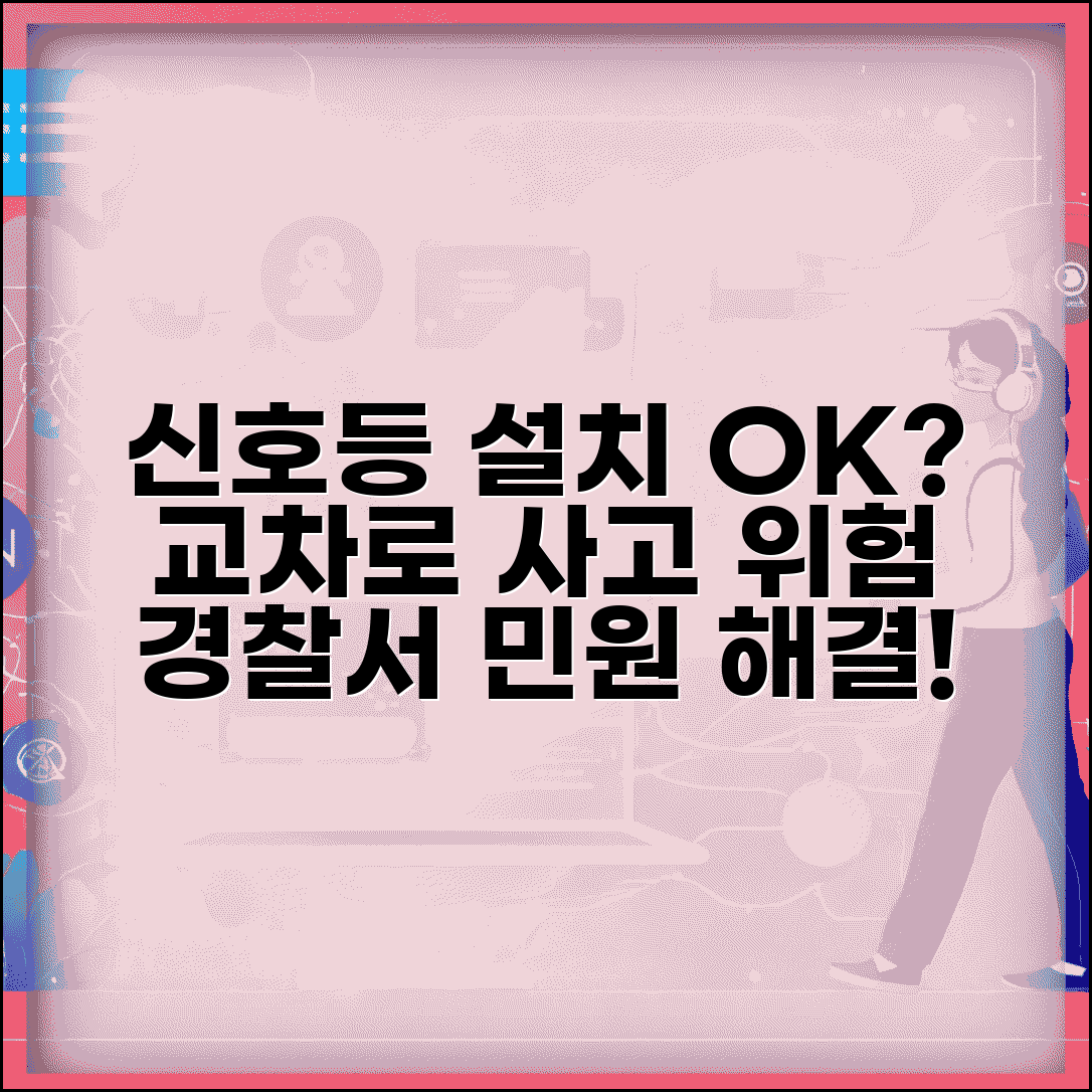 신호등 설치 민원 | 교통사고 위험 교차로 신호등 설치 경찰서 민원