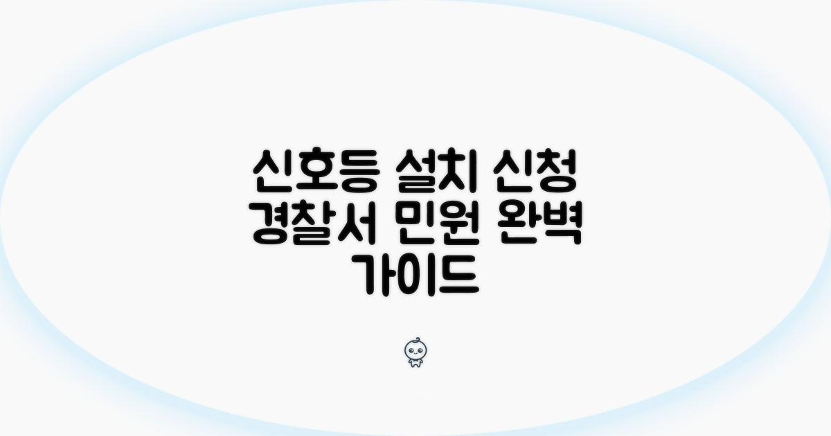경찰서 민원, 신호등 설치 신청 절차