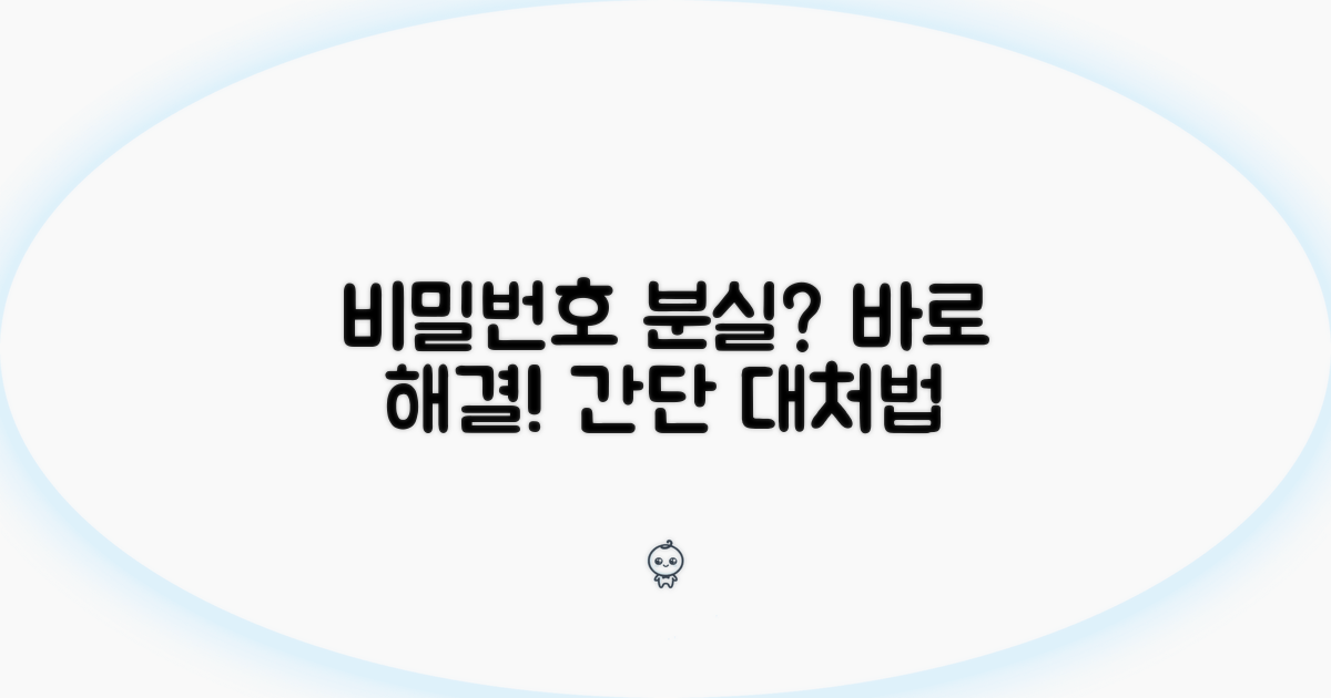 비밀번호 분실 시 대처 요령