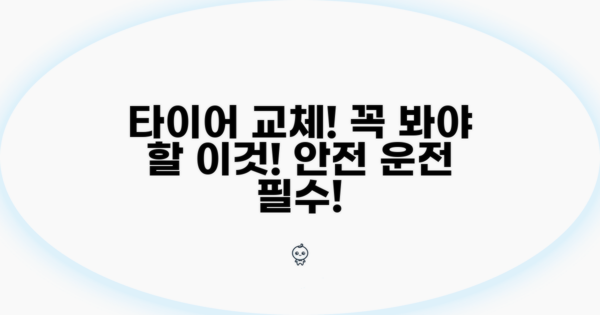 타이어 교체 시 꼭 확인해야 할 것