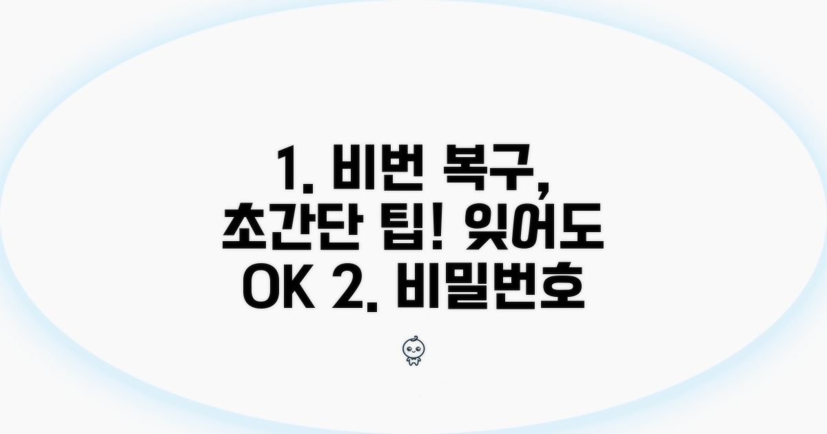 잊어버린 비밀번호 복구 팁