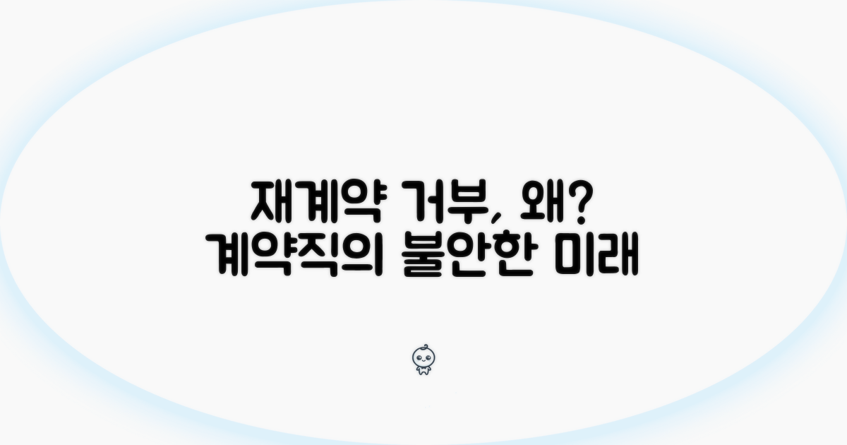 계약직 재계약 거부, 왜?