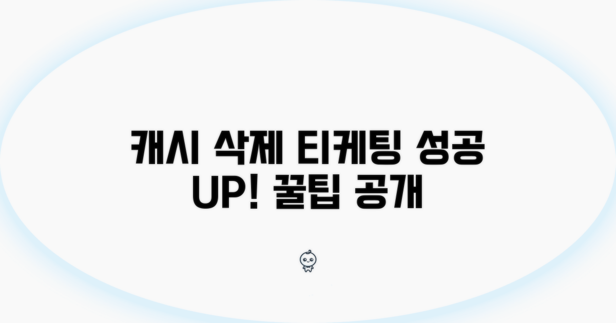 캐시 삭제로 티케팅 성공률 높이기
