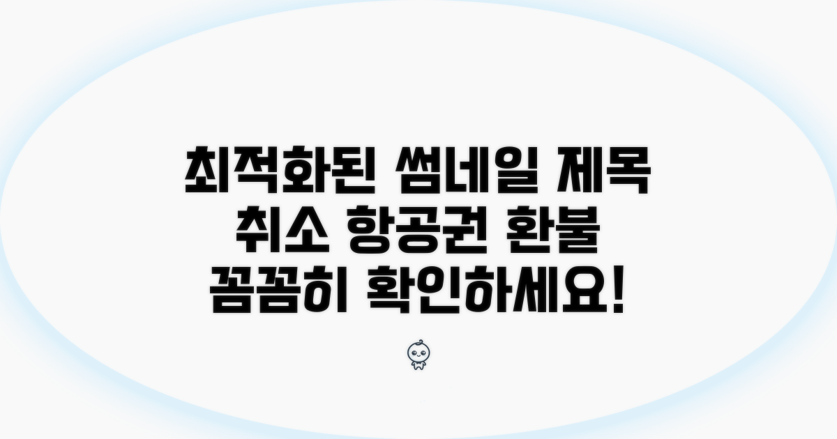 할인 항공권 취소 시 꼭 확인