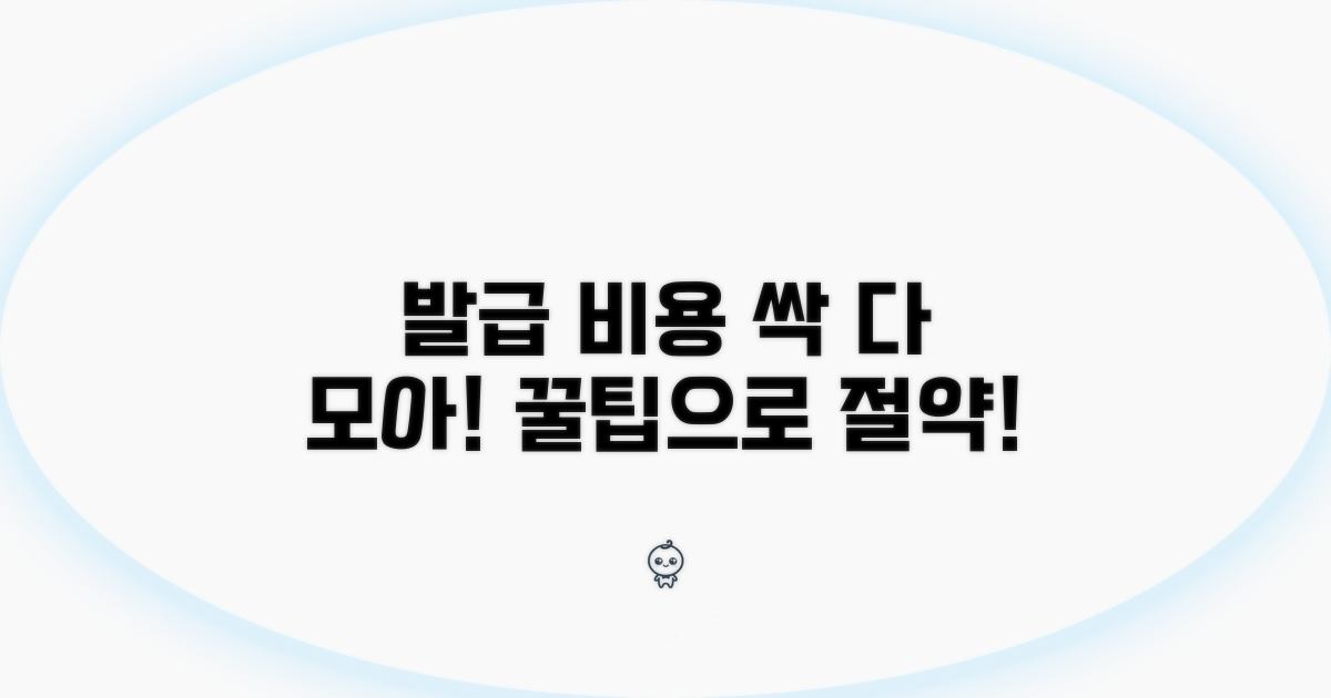 발급 비용 총정리 및 절약 꿀팁