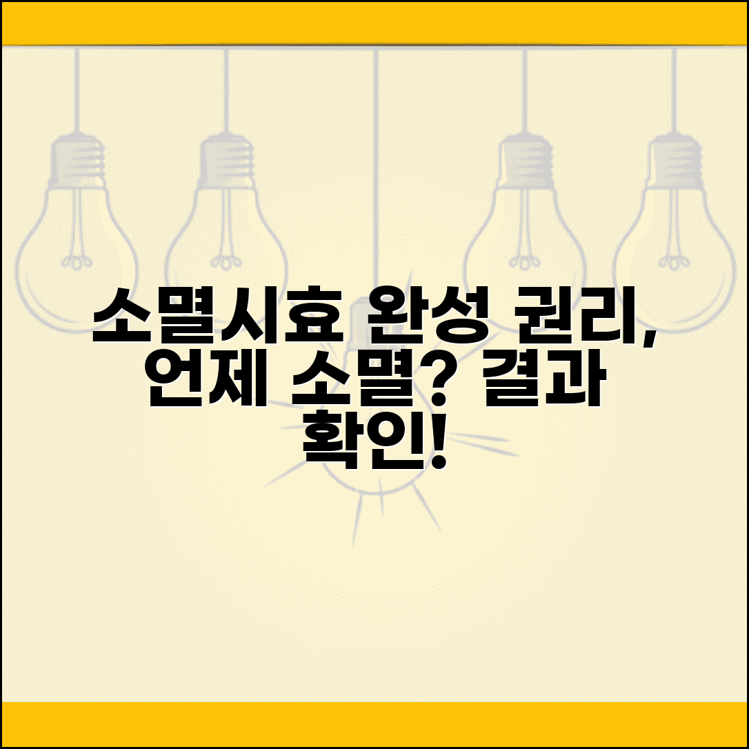 소멸시효 완성 뜻과 결과 권리 소멸 시점