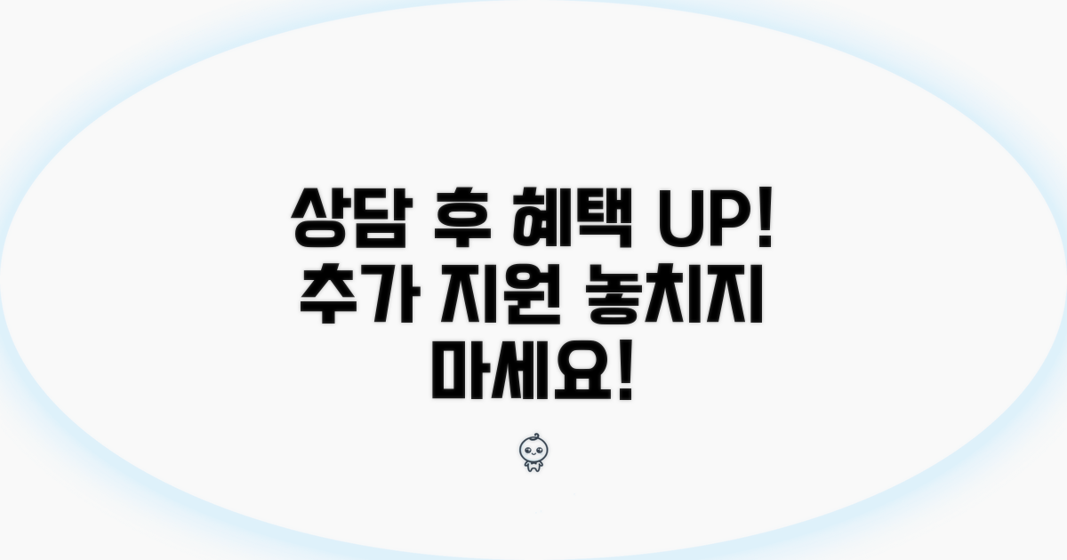 상담 후 추가 지원 활용