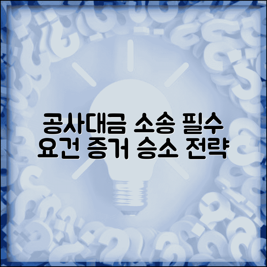 공사대금 청구 요건사실 및 소송 입증 핵심 요소