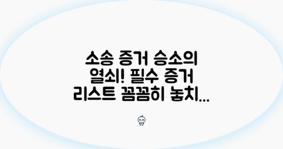 소송 시 입증할 증거들