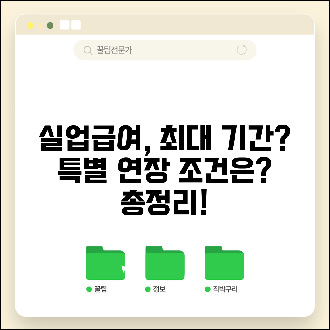 실업급여 기간 연장 가능할까? | 최대 수급 기간 및 특별 연장 조건 총정리