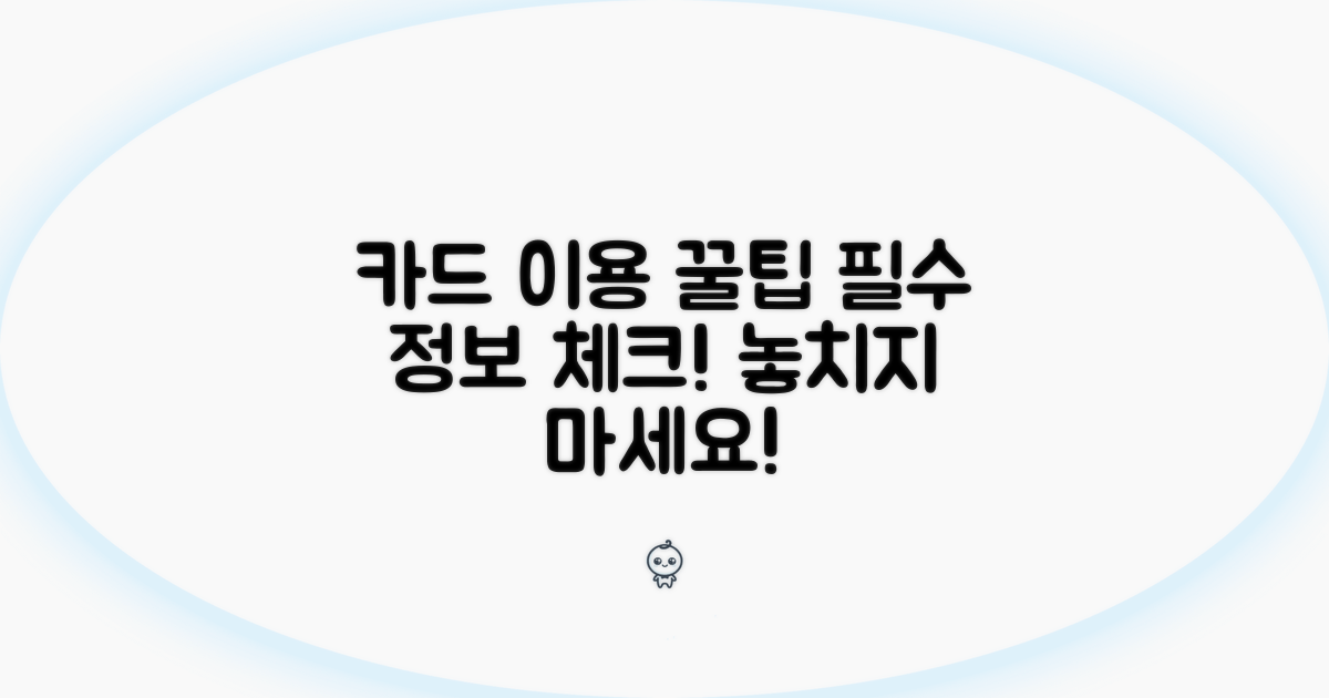 카드 이용 안내와 필수 정보 확인