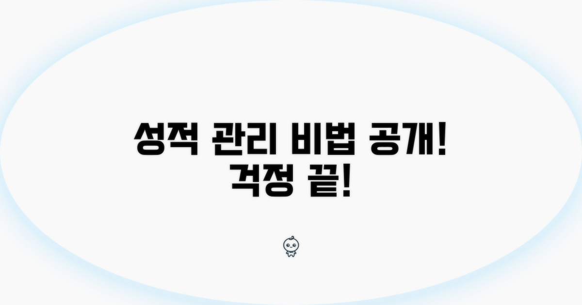 성적 걱정 끝! 완벽 관리 비법