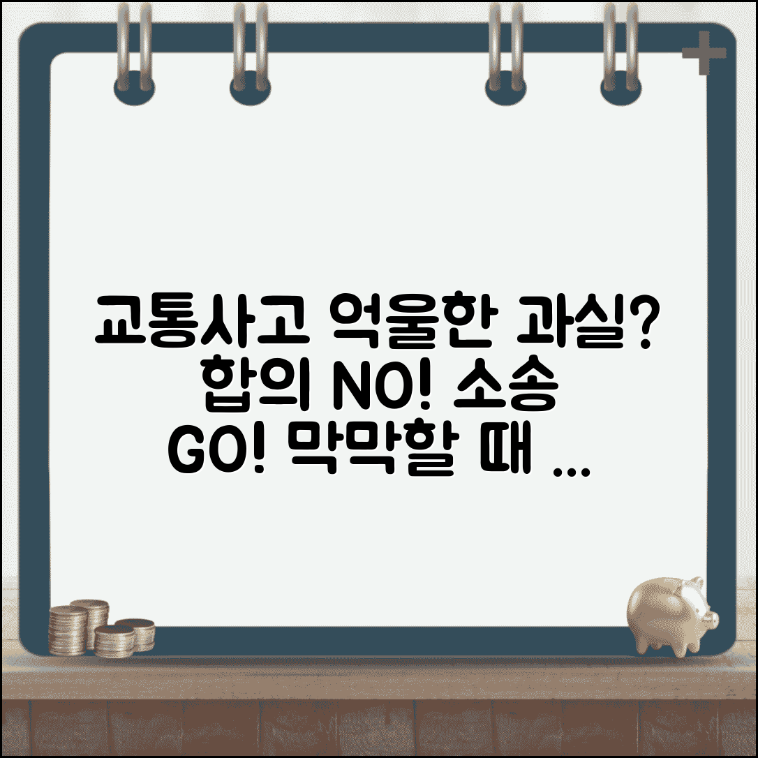 교통사고 과실비율 억울할때 | 공제조합 합의 거부, 소송 준비 방법 및 절차