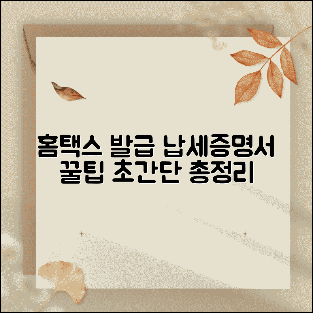 납세증명서 홈택스 발급 화면 따라하기 | 클릭 한 번씩 정확히, 발급 조건 및 절차 총정리