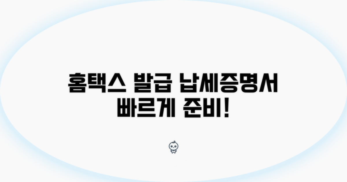 홈택스 납세증명서 발급 준비