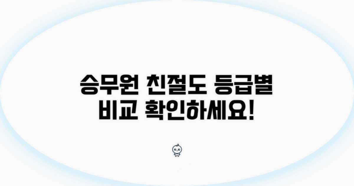 등급별 승무원 친절도 한눈에