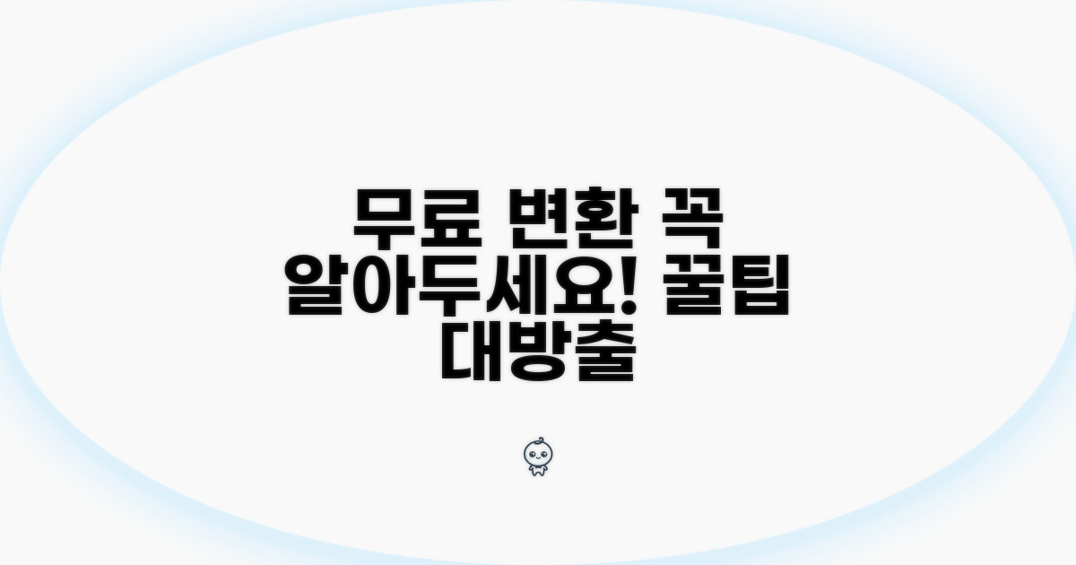 무료 변환 시 주의사항 꿀팁
