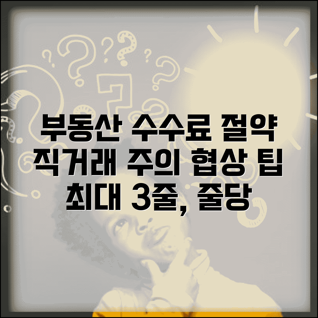 부동산 수수료 절약 노하우 | 직거래 유의사항 및 중개보수 협상 가이드 총정리