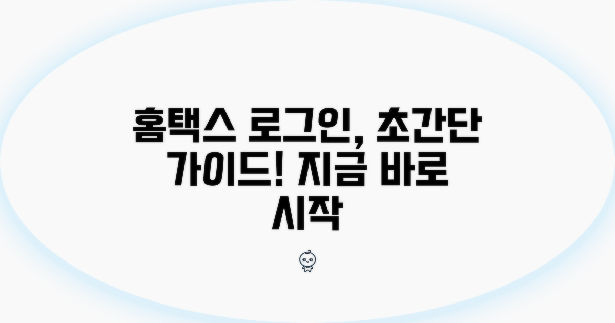 홈택스 접속 및 로그인 절차 안내