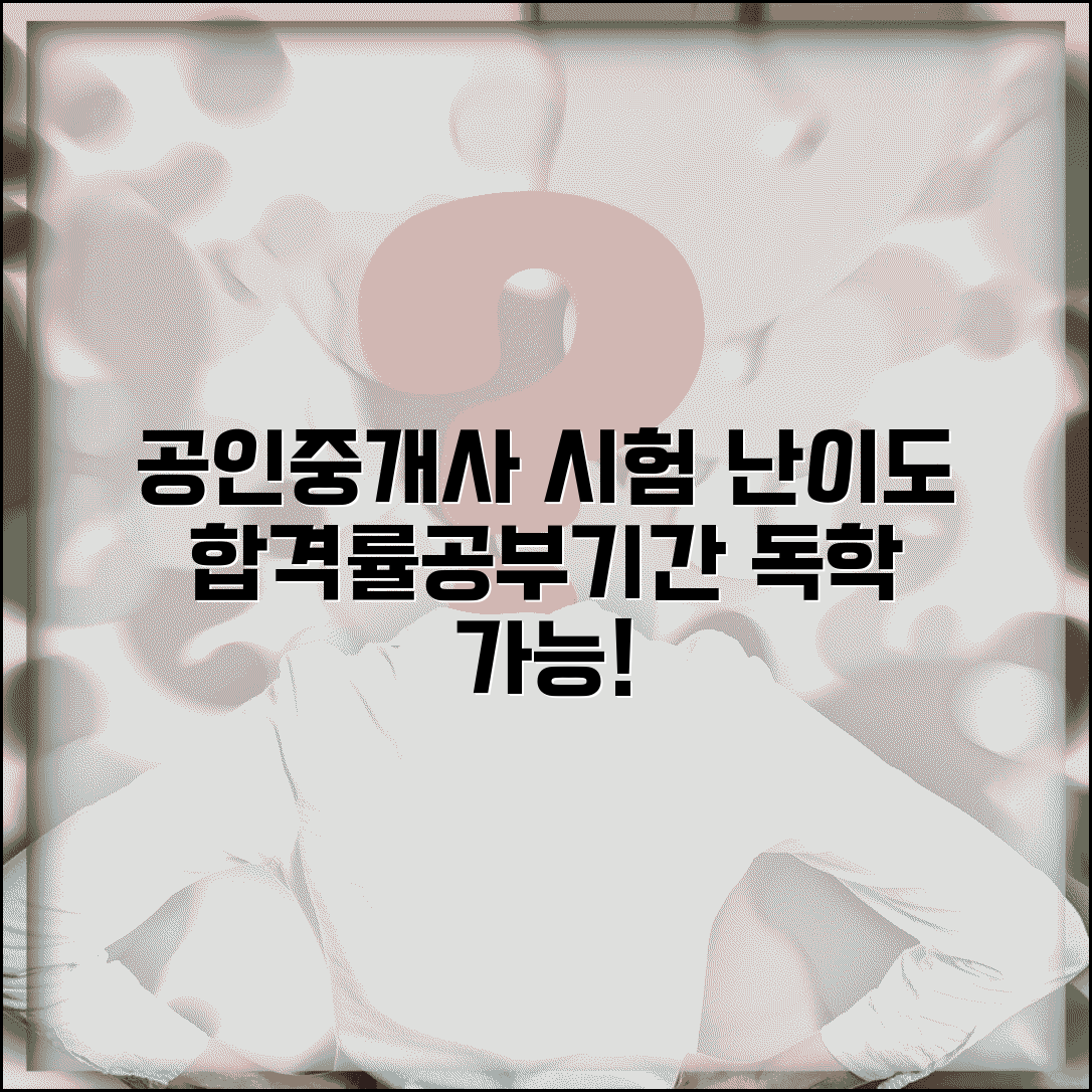 공인중개사 시험 난이도 | 공인중개사 자격증 합격률 공부기간 독학 가능