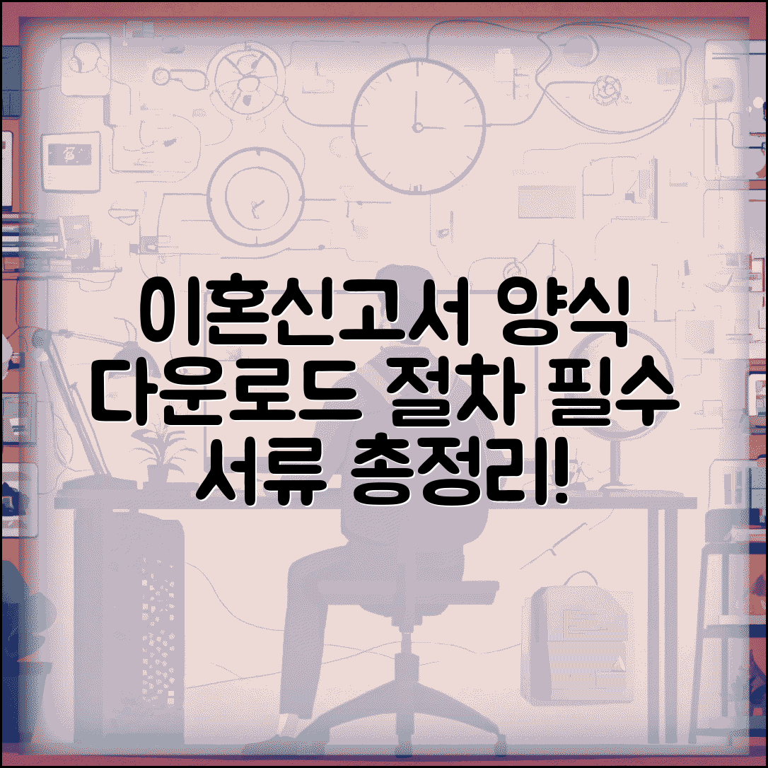 이혼신고서 양식 다운로드 | 구비서류 및 신고 절차 안내