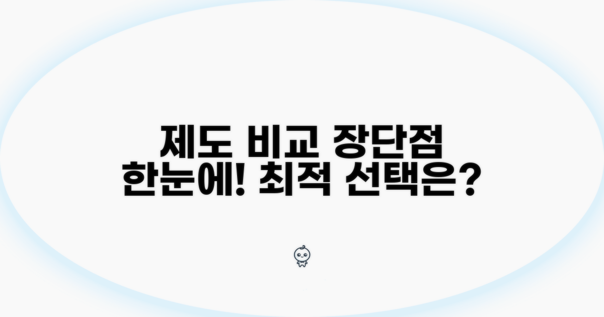 각 제도의 장단점 명확히 비교하기
