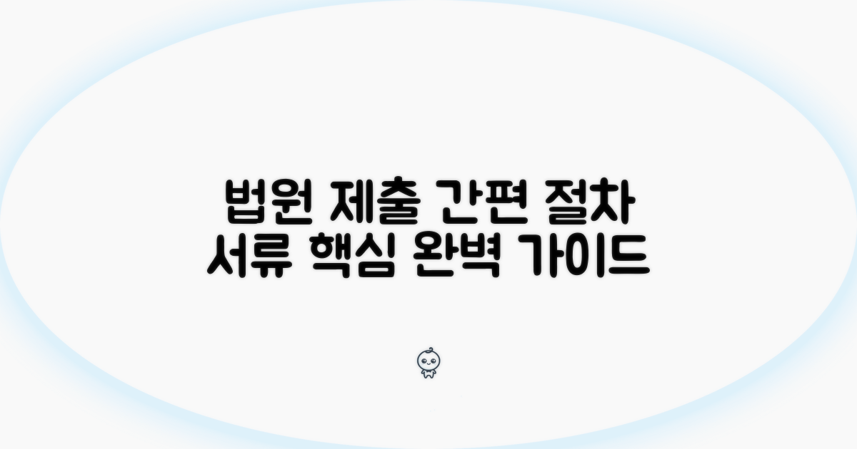 법원 제출 절차 및 필요 서류
