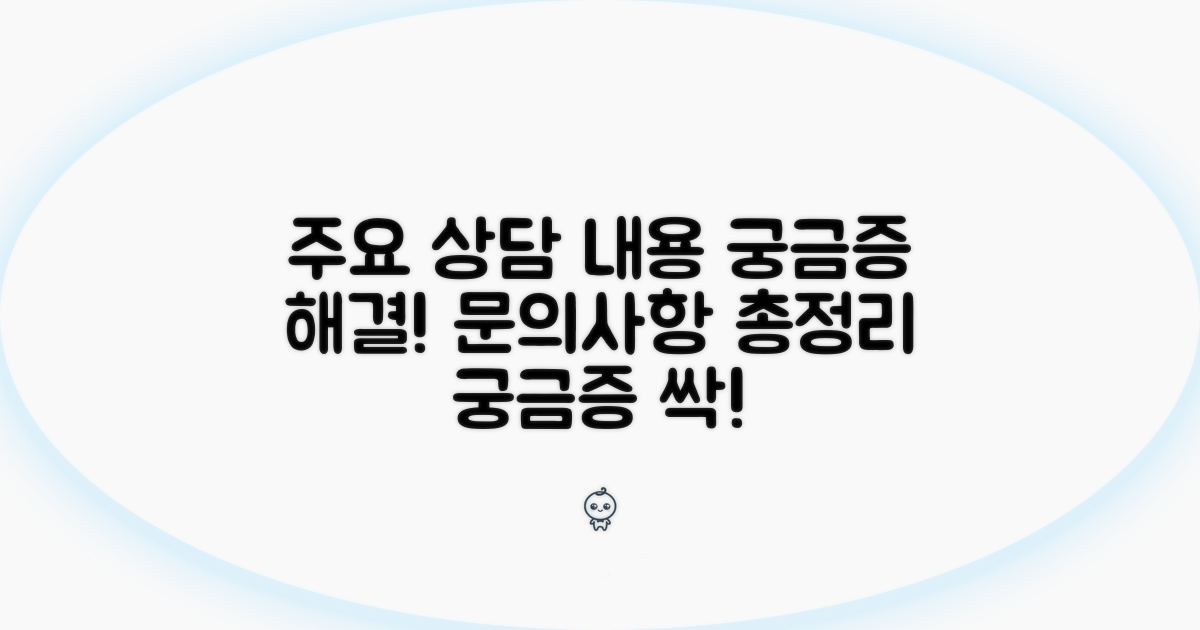 상담 가능한 주요 문의 내용