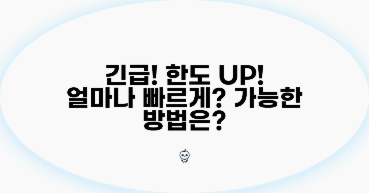 이용 한도, 급하게 늘릴 수 있나요?