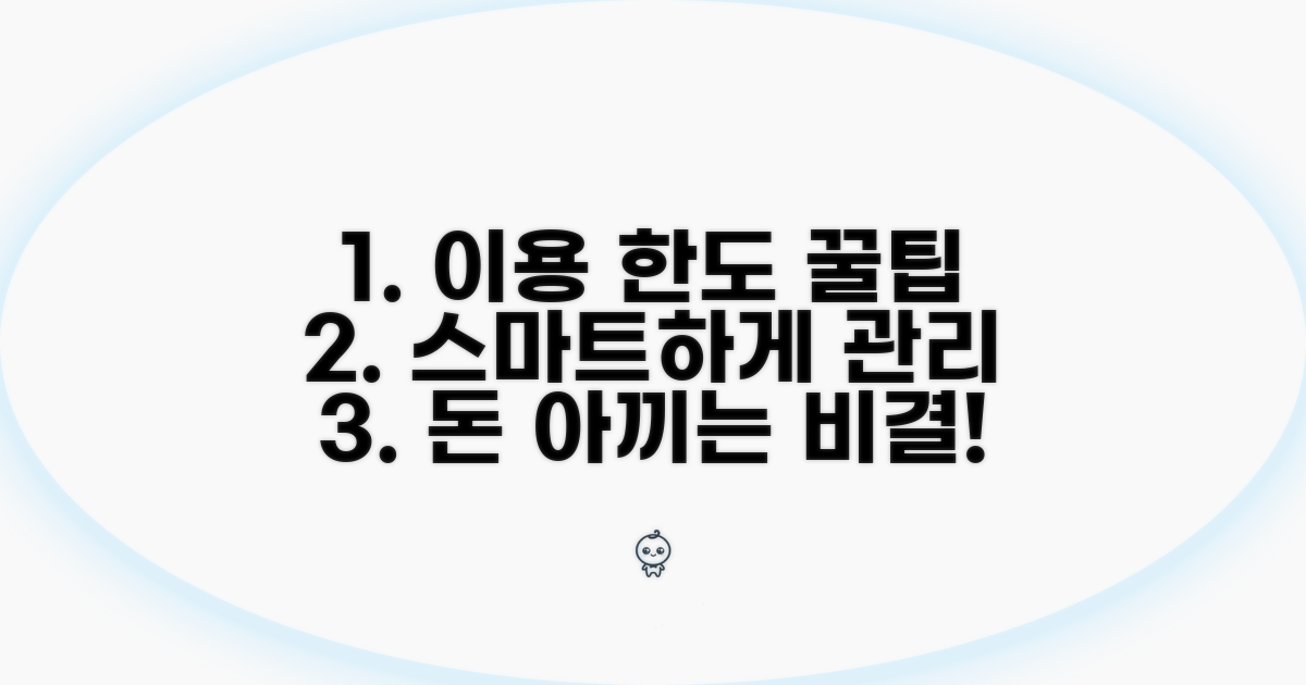 스마트하게 이용 한도 관리하는 팁