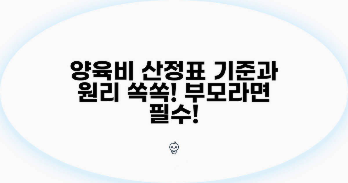 양육비 산정표 기준과 원리 분석