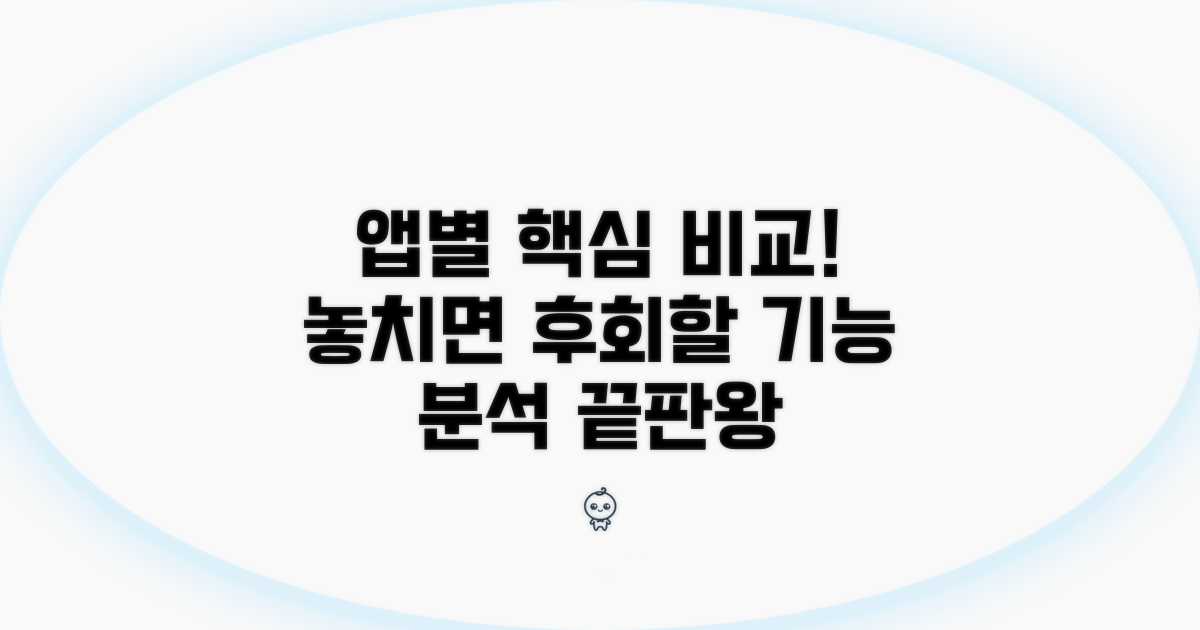 앱별 핵심 기능 비교 분석