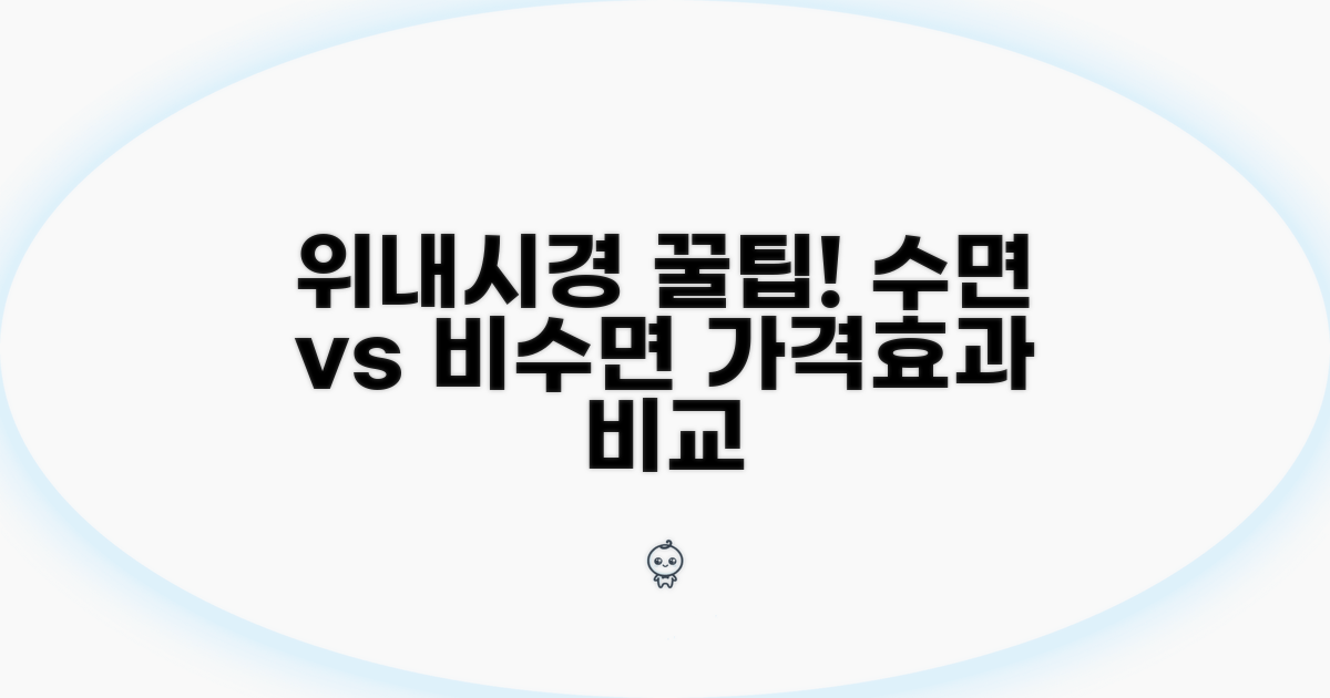 위내시경 비용, 수면 vs 비수면 비교