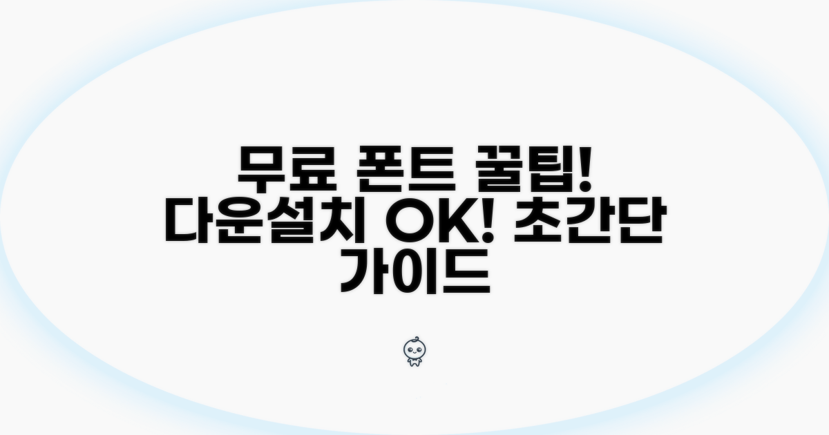 무료폰트 다운로드 및 설치 방법