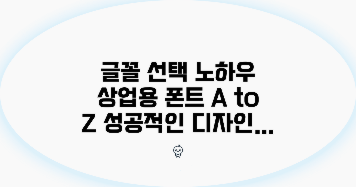 상업용 글꼴 선택 기준과 꿀팁