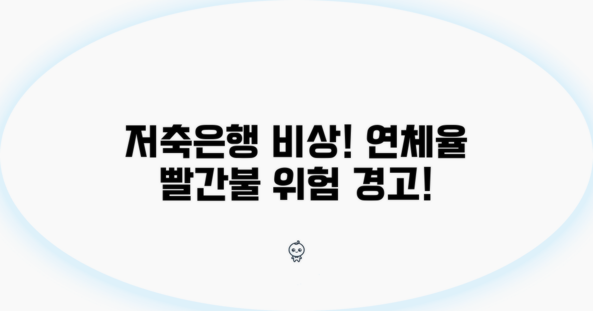 높은 연체율 저축은행 위험 신호