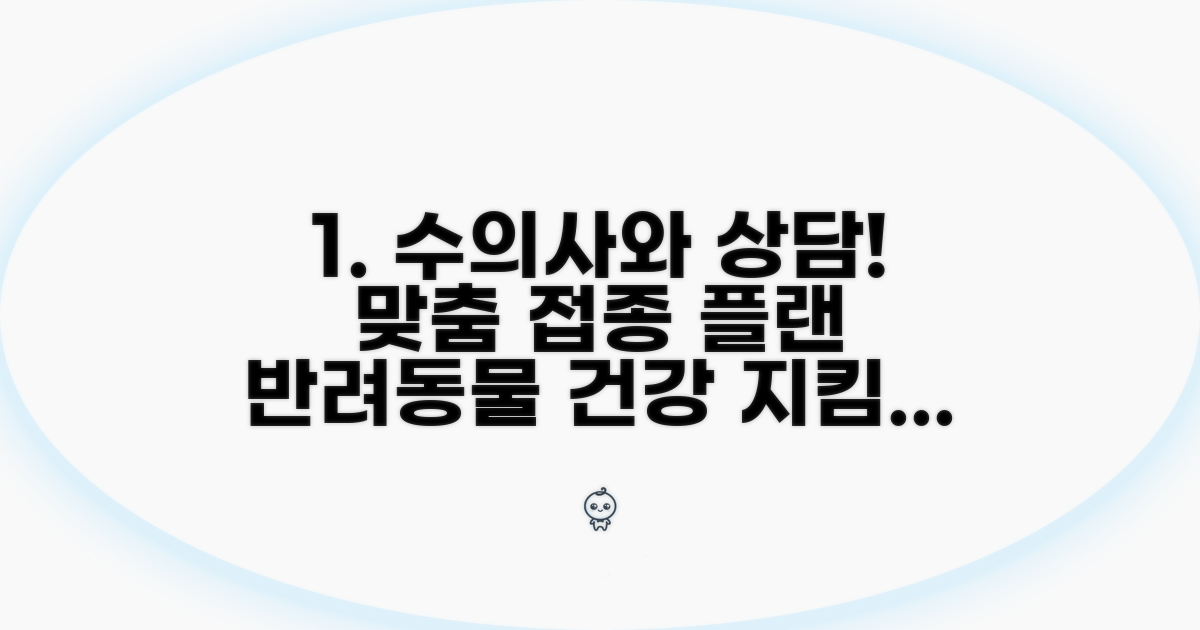 수의사와 상담, 맞춤 접종 계획 세우기