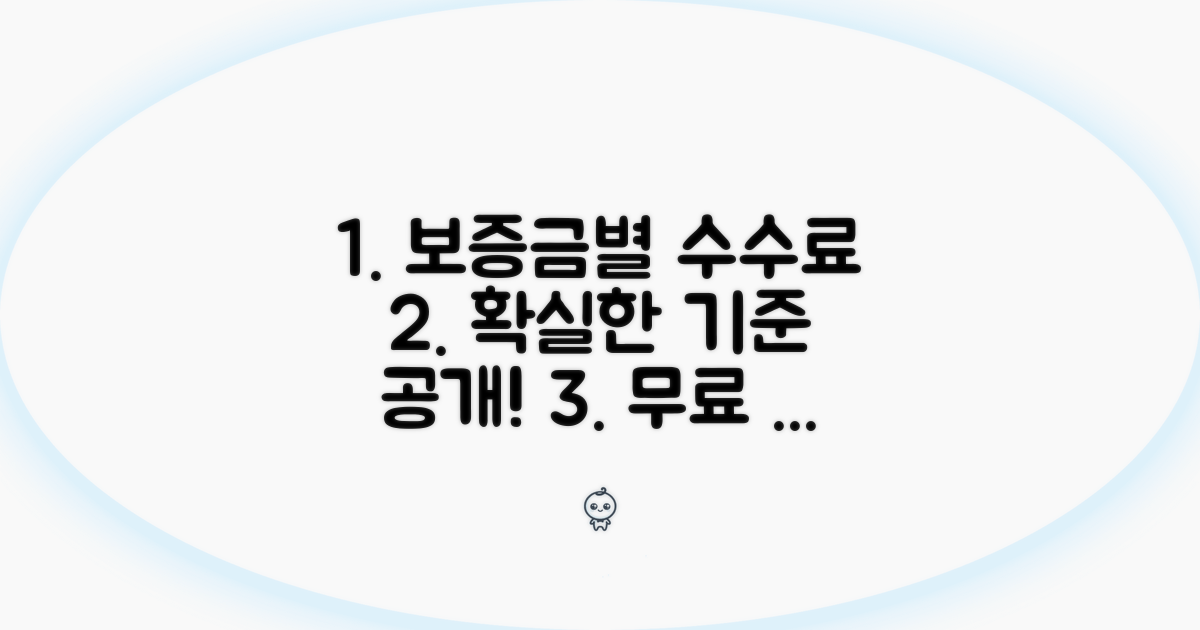 보증 금액별 수수료 산정 기준