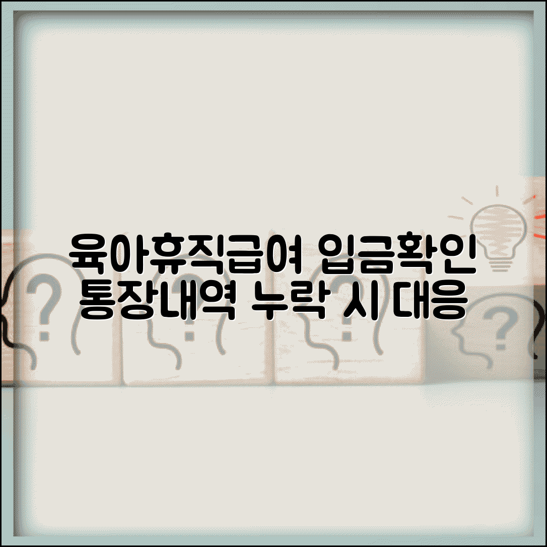 육아휴직급여 입금 확인 방법 | 통장 내역 이해와 누락 시 대응 절차 알아보기