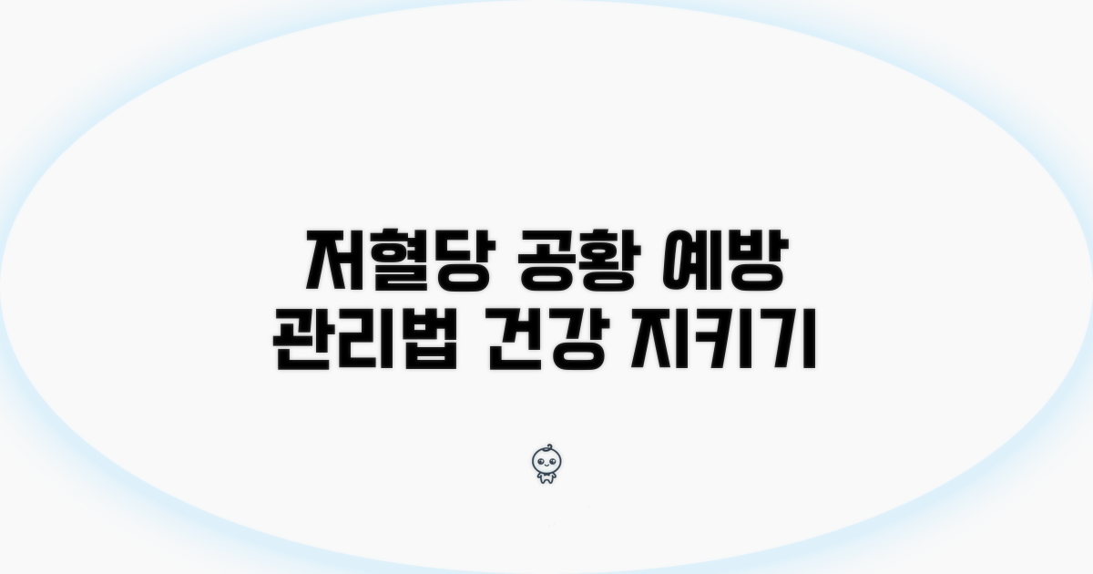 저혈당 예방과 공황장애 관리법