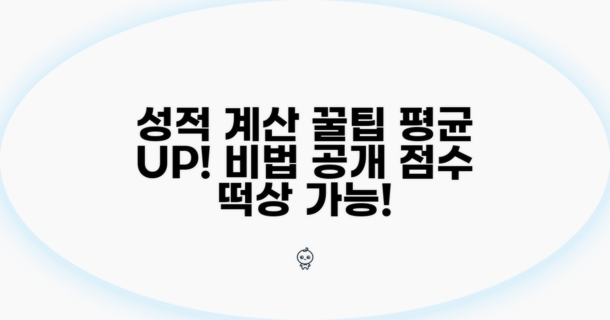 성적 평균 계산, 꿀팁 대방출