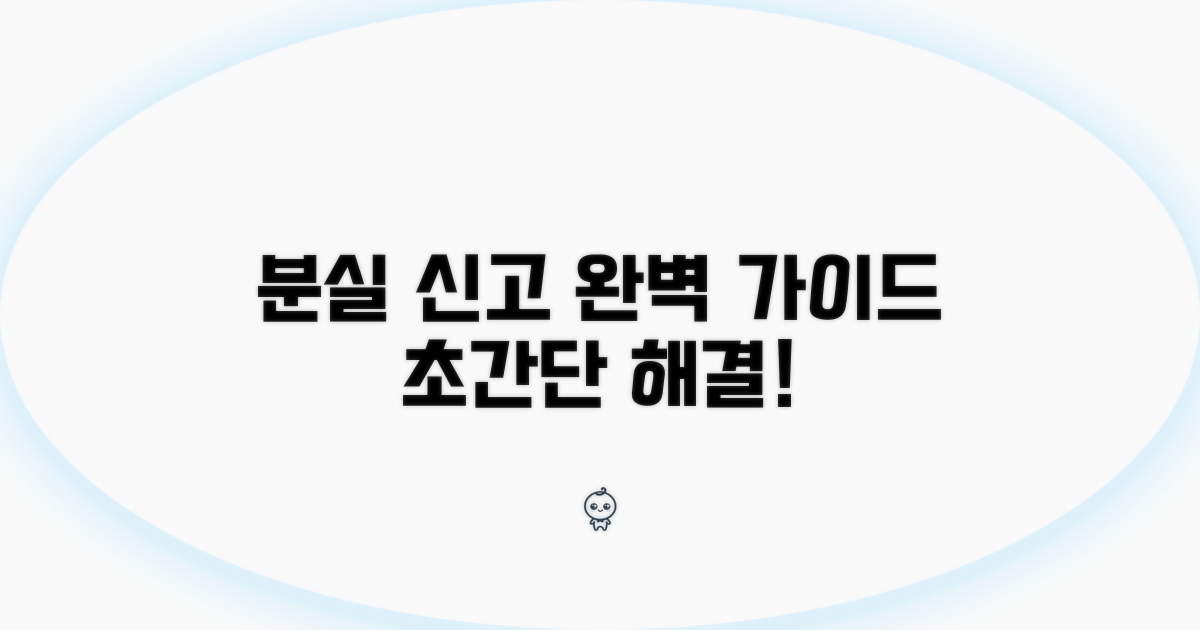 분실 신고 절차 완전 정복