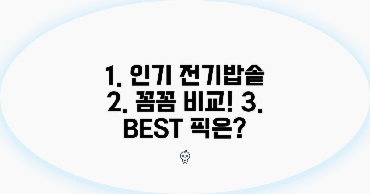 인기 브랜드 전기밥솥 꼼꼼 비교 분석